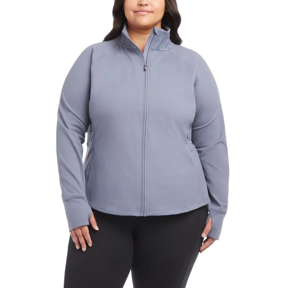 Jockey XL Yoga Jacket Tulip Hem Athletic Running Pockets Activewear Thumb Hole
